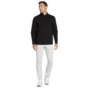 Walter Hagen Clubhouse Midweight 1/4 Zip Pullover Sweater Black Mens Size Small